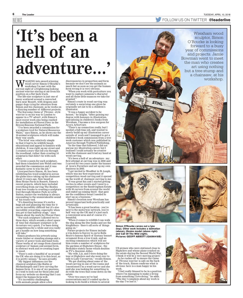 EyecatcherComm's tweet image. Great feature @JamieBowman77 and many thanks as usual! @treecarving #publicity #Features #communicate 
eyecatchercomm.co.uk