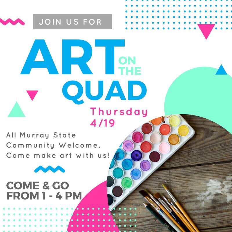 Check out this awesome event next Thursday brought to you by the art ed student chapter of <a href="/NAEA/">NAEA</a>! #ArtOnTheQuad from 1-4pm.
