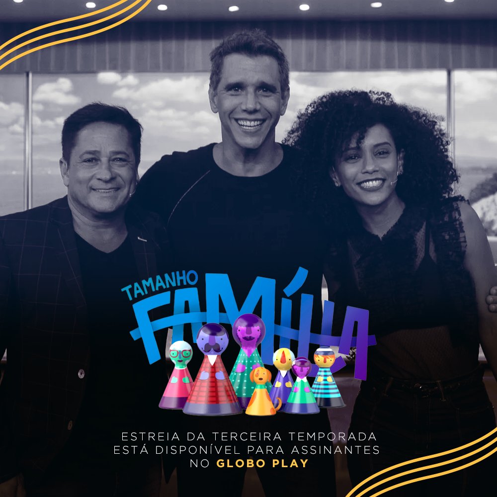 A estreia da terceira temporada já está disponível para assinantes! Corre lá pra ver a gente com essas famílias incríveis. #tamanhofamilia
<a href="/gshow/">gshow</a> <a href="/taisdeverdade/">Taís Araujo</a> Leonardo