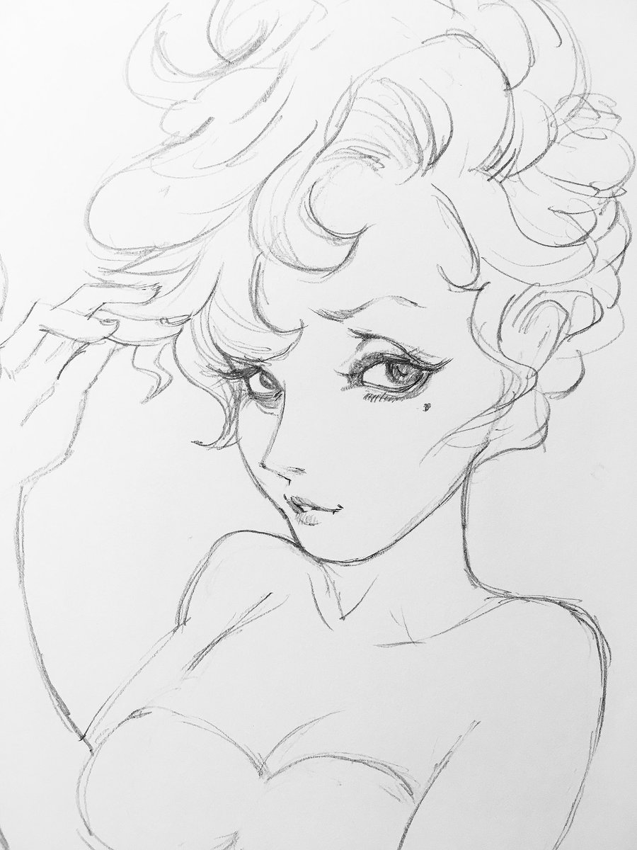 今日の模写 いつもと違う雰囲気??✏️
#雰囲気好きな人RT #イラスト王国 #イラストの森 #絵描きさんと繋がりたい #イラスト塾   #絵村人 #イラスト基地 #アナログ絵 #鉛筆画 #いいなと思ったらRT #落書き好きさんと繋がりたい #落書き 