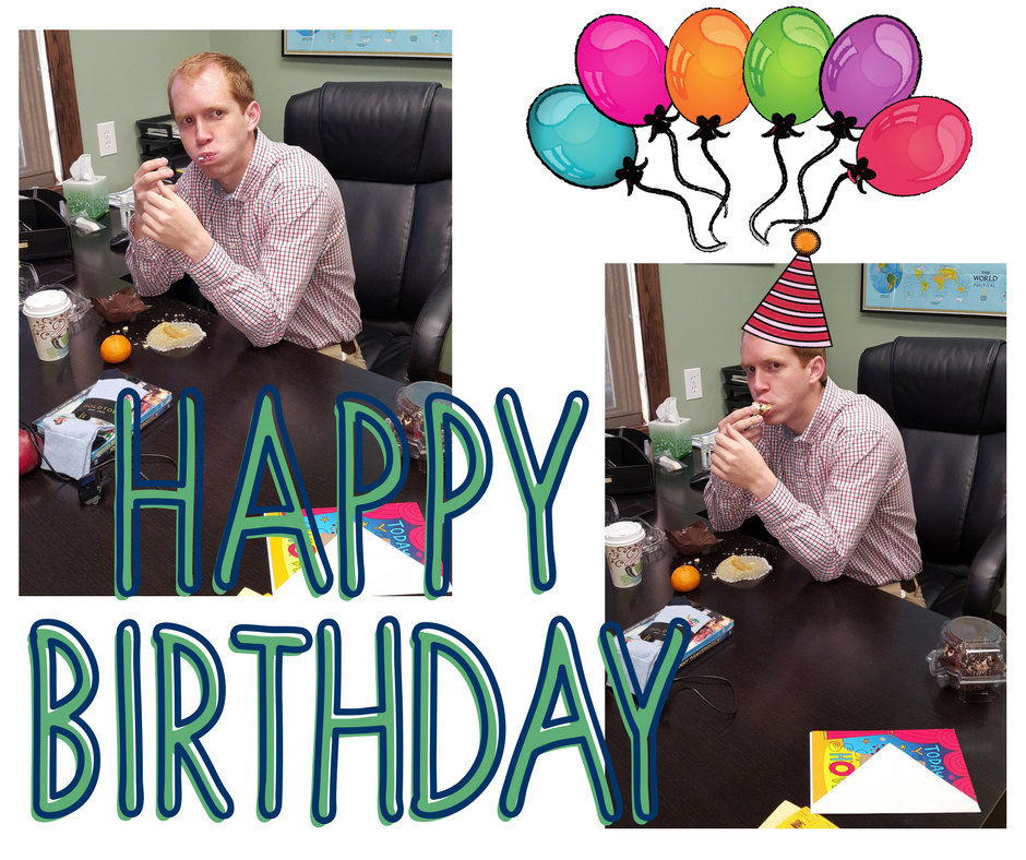 marshortho's tweet photo. Happy Birthday Dr. Marshall!!! He is almost as serious about this cupcake as he is your teeth! We caught you in the act! #happybirthday #cupcakeface #celebrate #mybossisbetterthanyours https://t.co/nTj0LPwniW