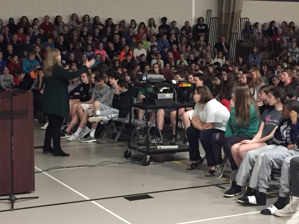 Author Ally Carter speaks with students at LSMS about her passion, books, and career as a writer.