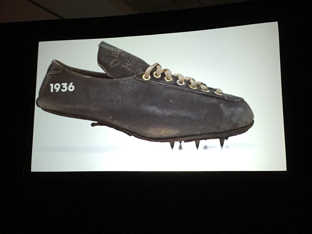 Anaqua's tweet photo. Christof Wolpert of @adidas says there’s been a huge transformation in sporting #sneakers over the past 100 years #AUC2018 https://t.co/w5omXdl8fM