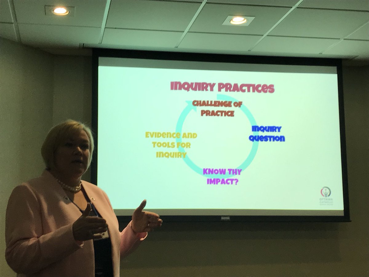 Wilson99k's tweet photo. Our very own Jeannie Armstrong sharing with us a school’s math journey - a collaborative inquiry for math. #Mathlshp #ocsbMATH https://t.co/9OPn2KjADK