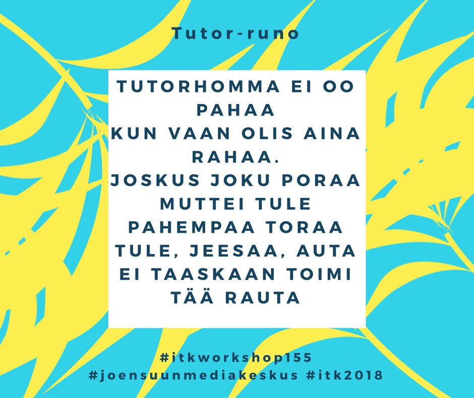 Mari_Levy_'s tweet photo. Päivän satoa! #itk2018 #ITKWorkshop155 #joensuunmediakeskus https://t.co/52ibpGi0NX