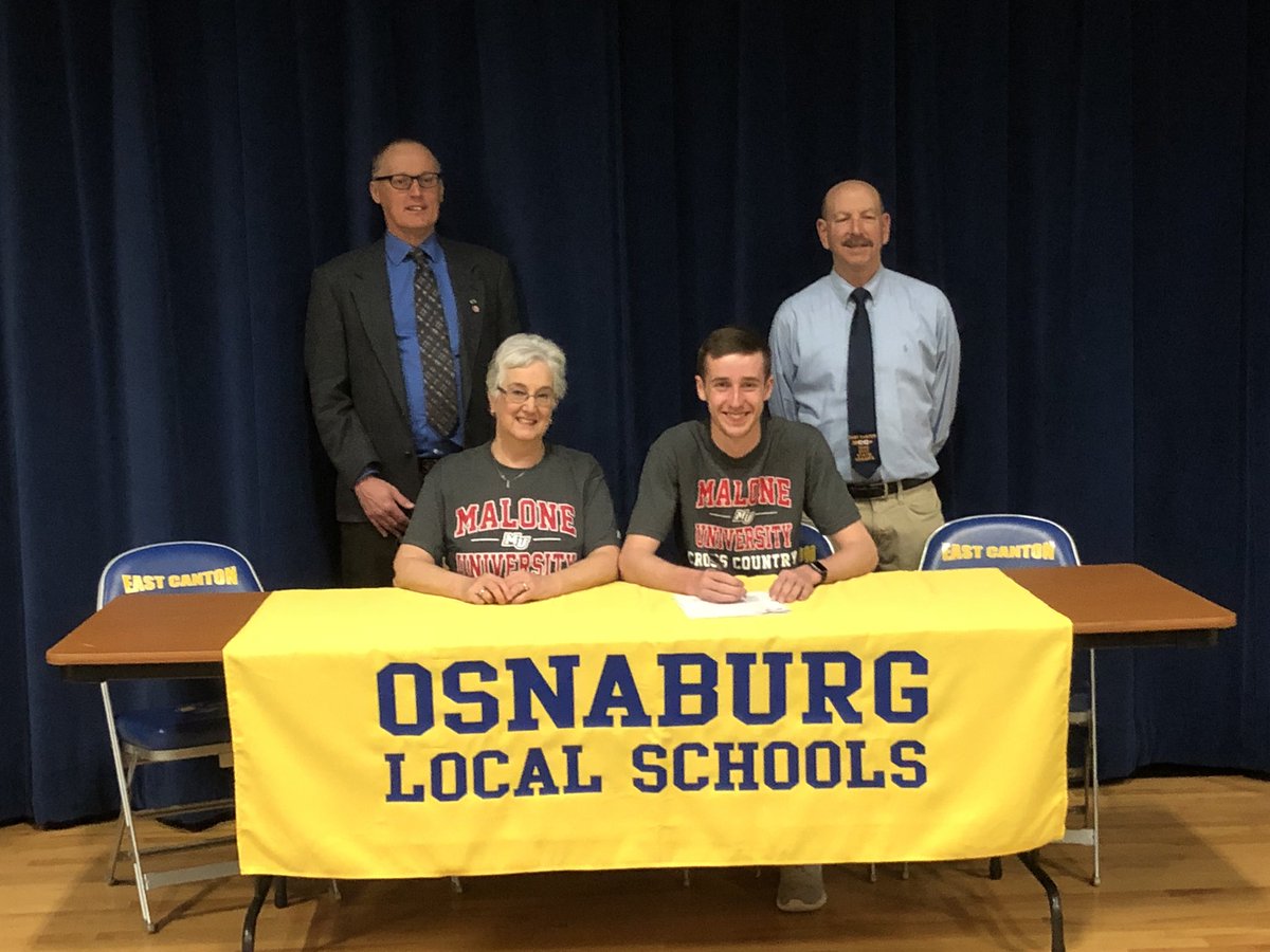 Congratulations to Tony Cappillo for signing a letter of intent to run Cross Country and Track at Malone University!