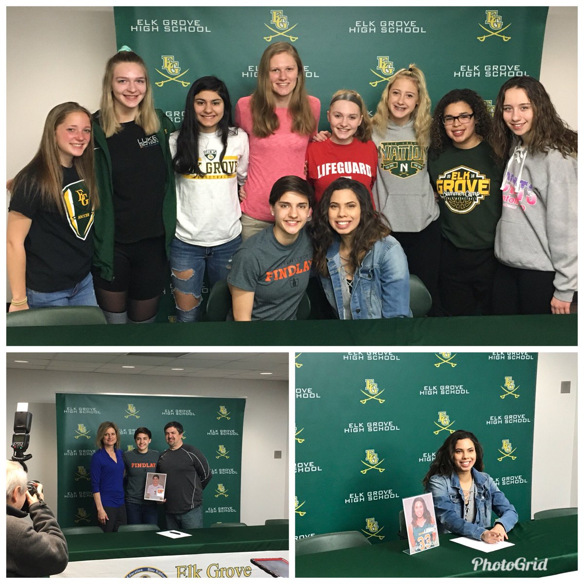 EGGirlsHoops's tweet photo. Congrats to our seniors Sydney &amp; Zoe on signing today!  Sydney is going on to play basketball and Zoe soccer.  We are all so proud of your hard work and dedication to athletics! https://t.co/j668x00rc2