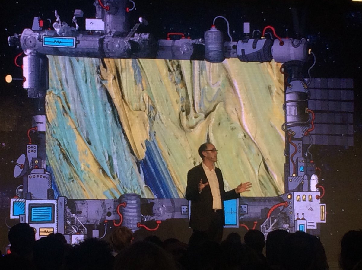 couch_patrick's tweet photo. Thank you @Google_Sverige and David Sneddon for bringing me this close to #VanGogh #StarryNight at #nextmse Just love it ❤️ #art is the great human redeemer! Or put differently, without #art, no #humanness @GroupM_Sverige @ibmsverige #creativity #novelty #innovation https://t.co/Q7uOBo4mHX
