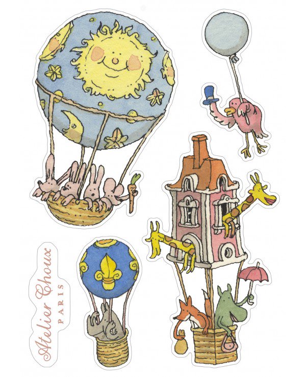 Hot Air Balloons Wall Stickers - Atelier Choux