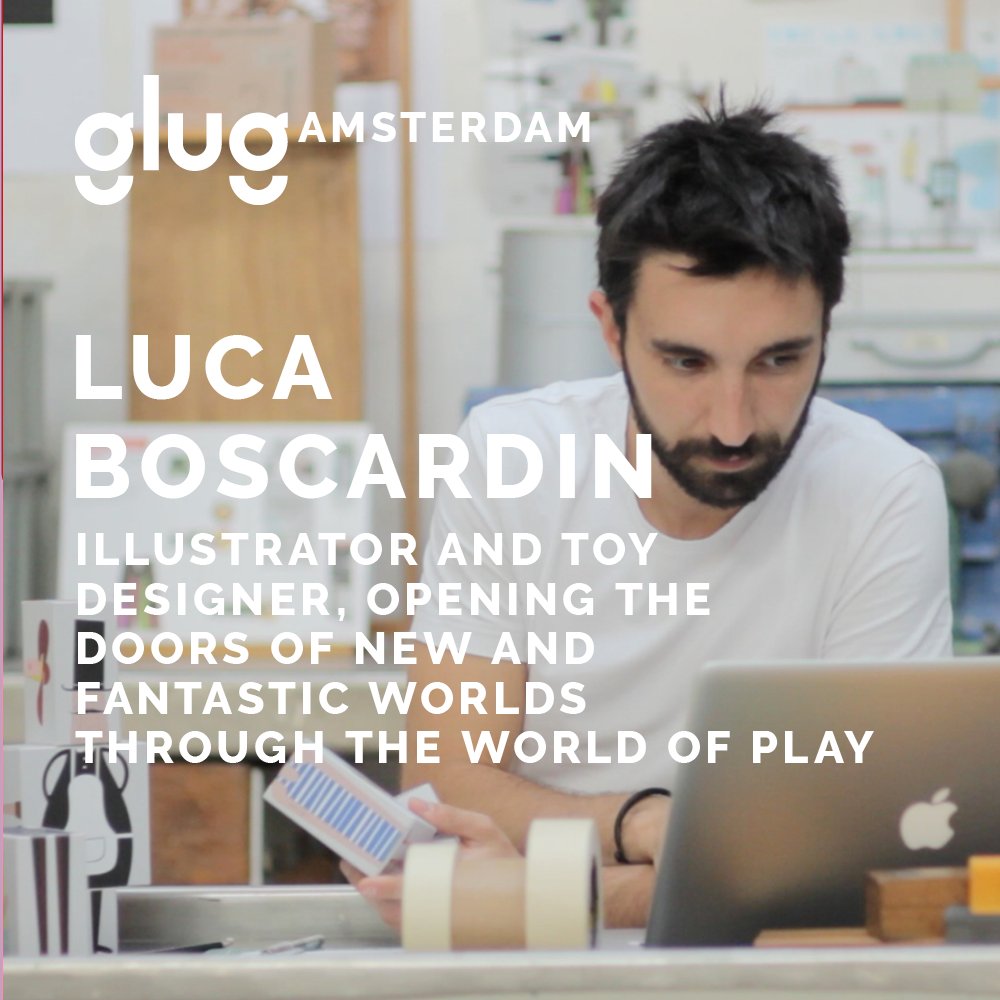 glugamsterdam's tweet photo. We'd like to introduce you to our second #GlugByThePool speaker, Luca Boscardin! An #illustrator &amp; #toydesigner who will share his process of creating a product from start to finish and then launching it to market. #GlugAmsterdam #productlifecycle https://t.co/1cGD6sip9H