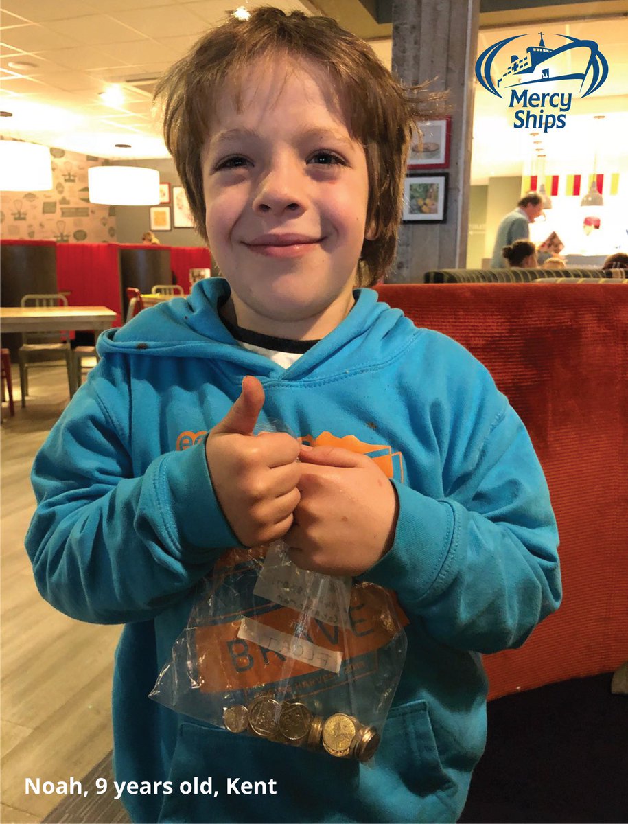 Meet Noah, a 9-year-old <a href="/MercyShipsUK/">Mercy Ships UK</a> donor, who stopped by our lunch table today to help #ChangeTheOdds with a generous gift of £15.

Will you match Noah's donation? mercyships.org.uk/donate/