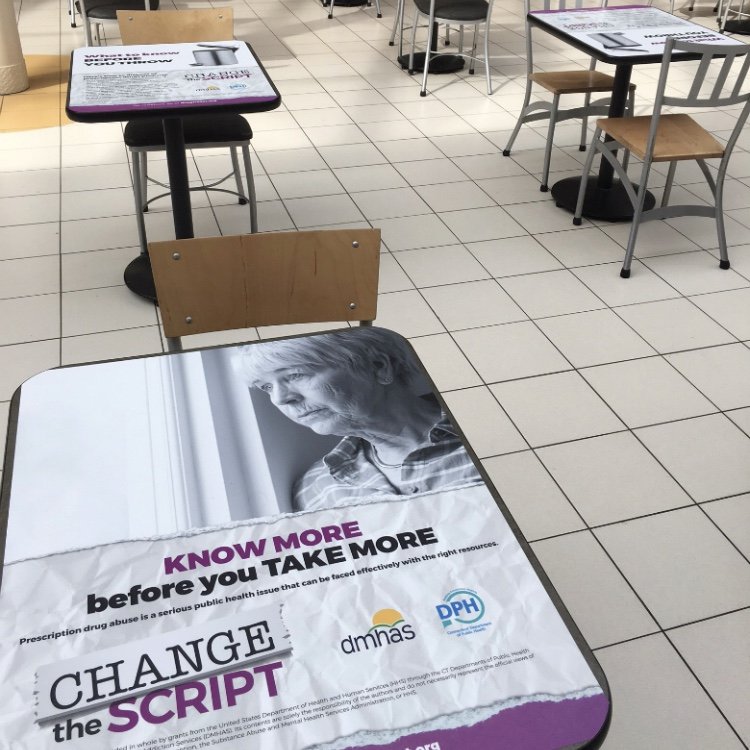 CTDMHAS's tweet photo. Change the Script signs can now be seen in malls across the state. #changethescriptct https://t.co/s6rE6o9VBZ