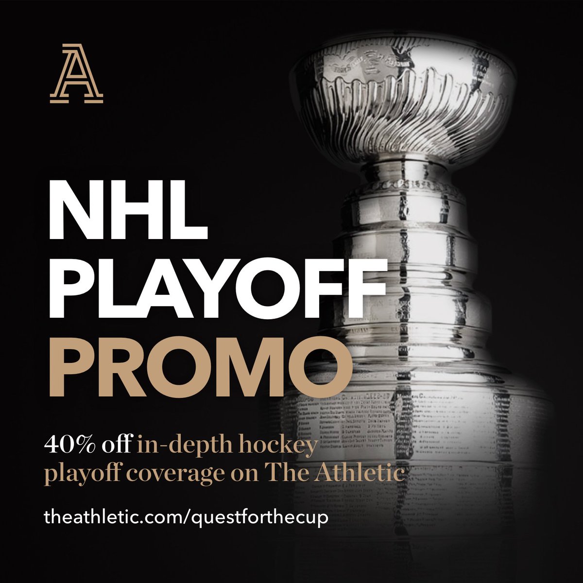 mirtle's tweet photo. The playoffs open tonight and we have this great promo for @TheAthleticNHL. If you're on the fence, give us a shot for the next two months, as we'll be covering every series and team up to the Cup final. 

Existing subscriber? Give this a retweet. 

https://t.co/WmG4GQ4ApW https://t.co/fasWHhXkzK