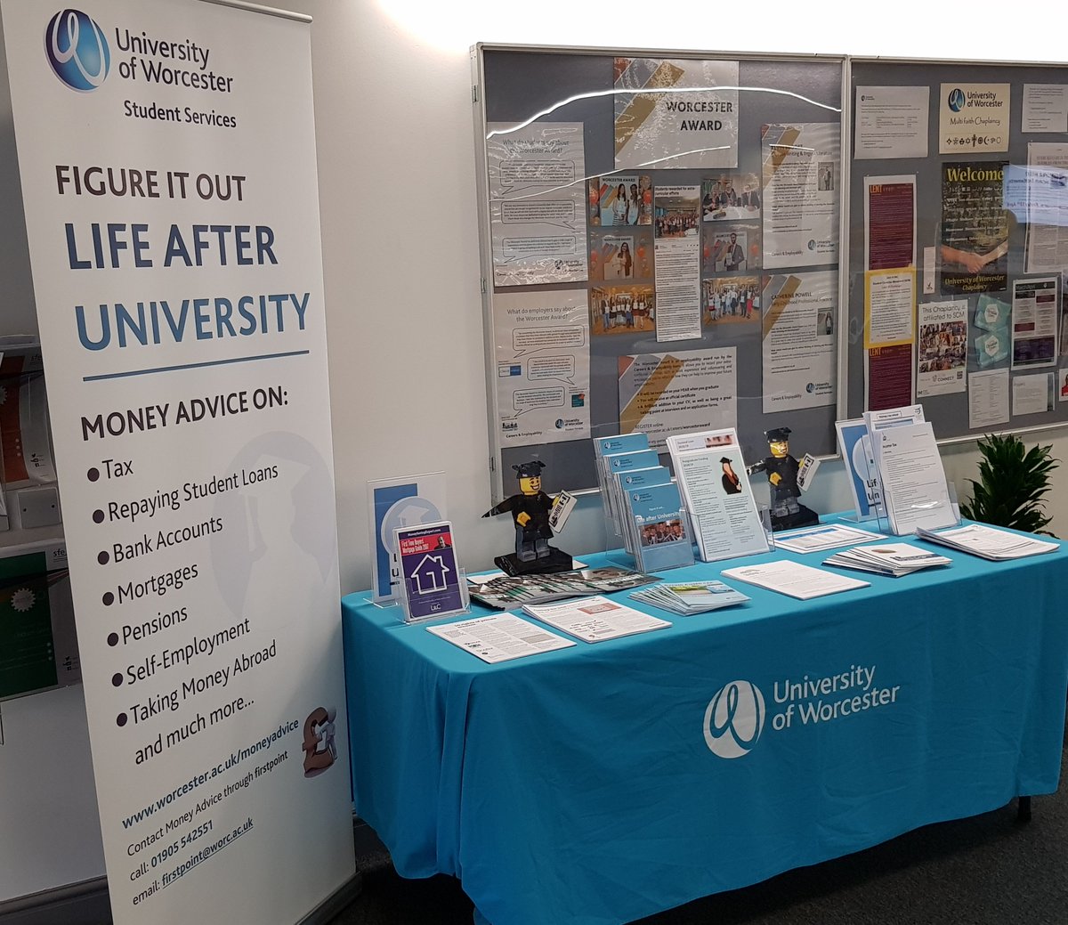 UniWorcMoneyAdv's tweet image. If you are in your final year @worcester_uni make sure you check out @UniWorcMoneyAdv &quot;Life After University&quot; display in @firstpointUW for advice and support on financial issues following graduation.