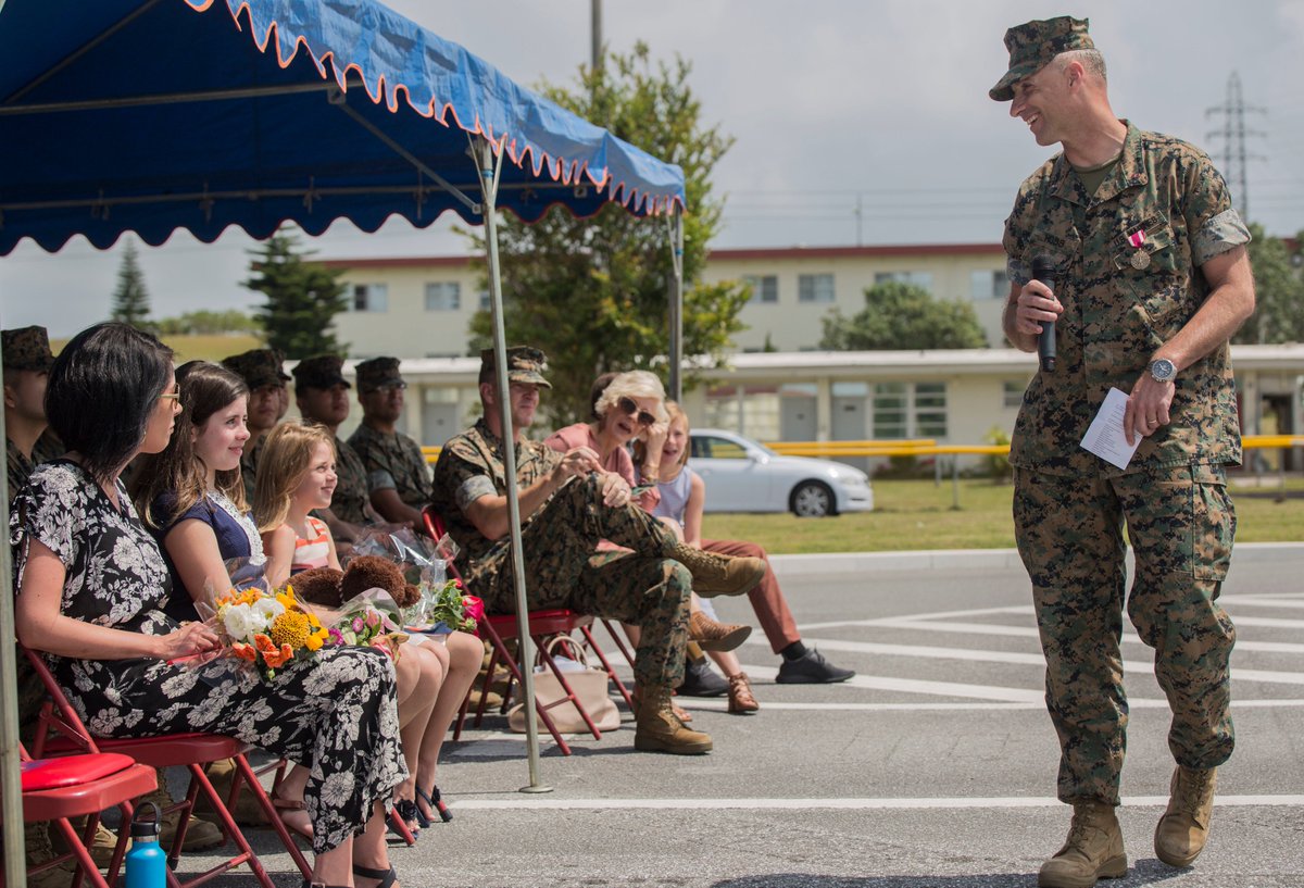 When your dad is retiring from the #USMC after nearly 21 years of service & you are listening to every word he has to say at his #retirement ceremony.... Congratulations #MarineCorps CWO3 Milton Hoss on your retirement & #ThankYou for your service! #CampHansen #3rdMarineDivision