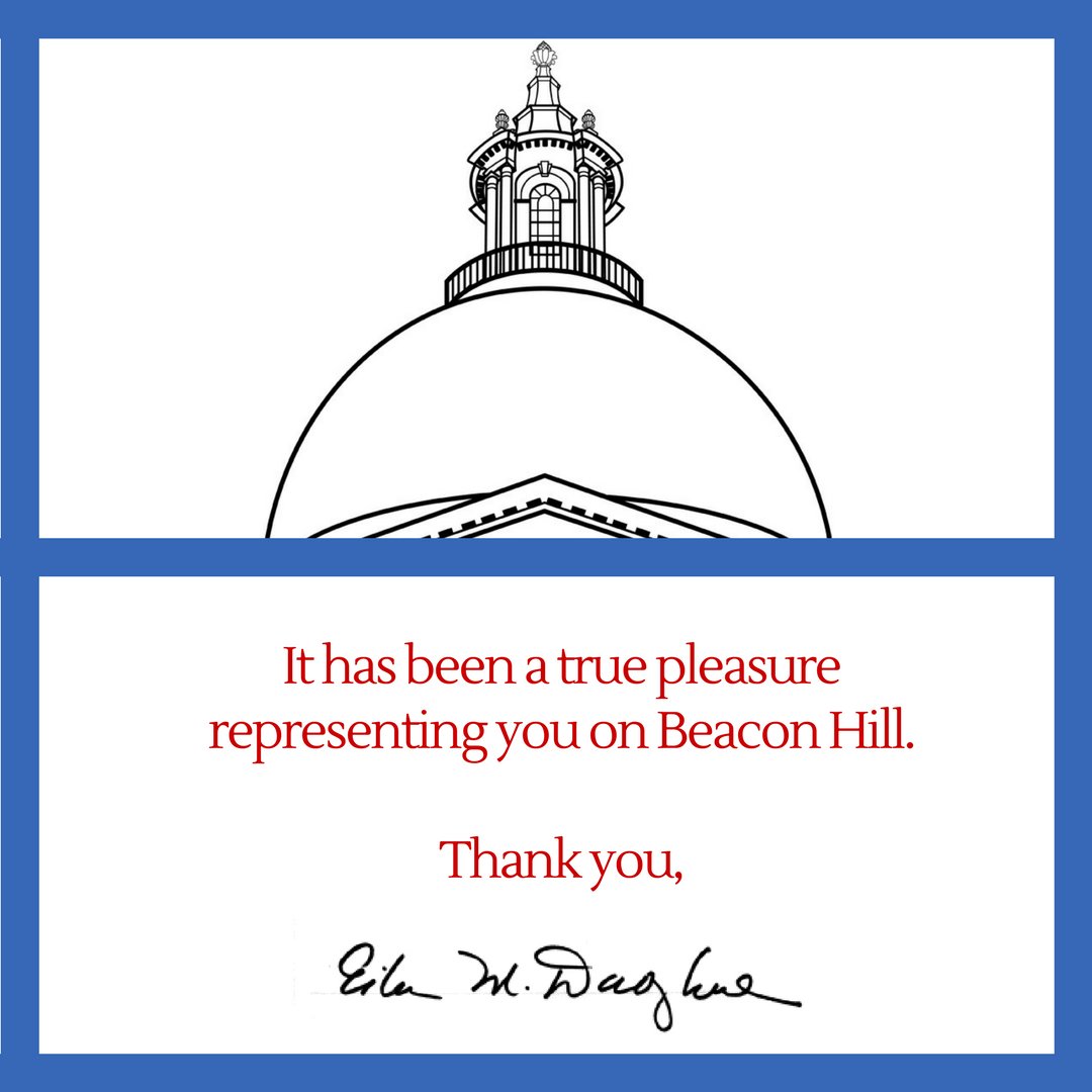 For more than 7 years, I've had the honor of representing the people of the 1st Middlesex District on Beacon Hill. I've enjoyed getting to know you &amp; your families during this time. The conversations that we've had along the way made me a better legislator &amp; an even better person