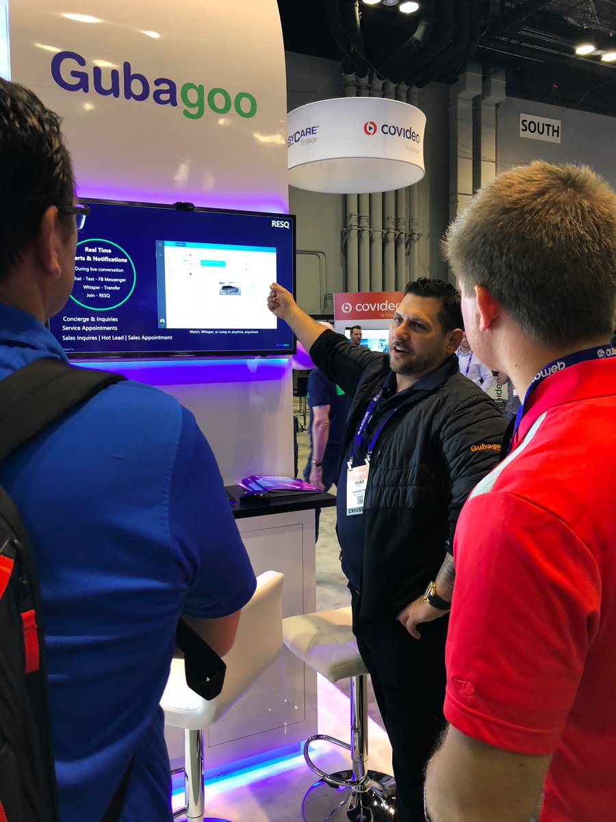 Our #CEO and #Founder Brad Title demos Gubagoo Live at <a href="/DigitalDealer/">DigitalDealer</a> Booth 507 in #Orlando. With two more action-packed #conference days ahead, there's plenty of time for Brad to show YOU how we're revolutionizing #customer #communication for #dealerships. Come say hi!  #DD24