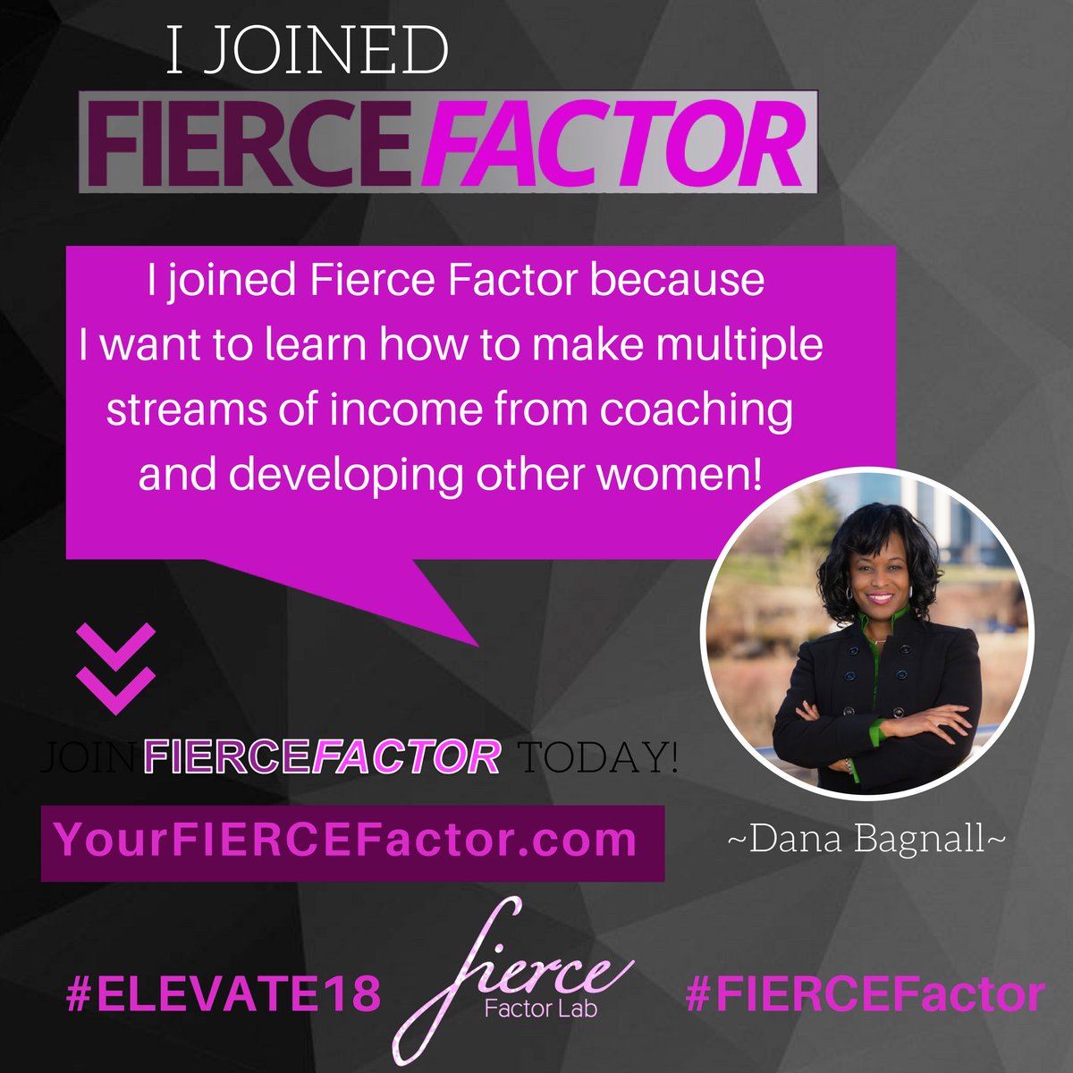 NRobertsJones's tweet photo. Today we applaud Dana Bagnall for joining FIERCE Factor because she would like to grow her own business into multiple streams of income!
We have a few spots left. Learn more here: https://t.co/Qouf8BGcXl
#FindYourFIERCEMovement #BankrollYourBrilliance #Elevate18 https://t.co/b7u57XZvjp