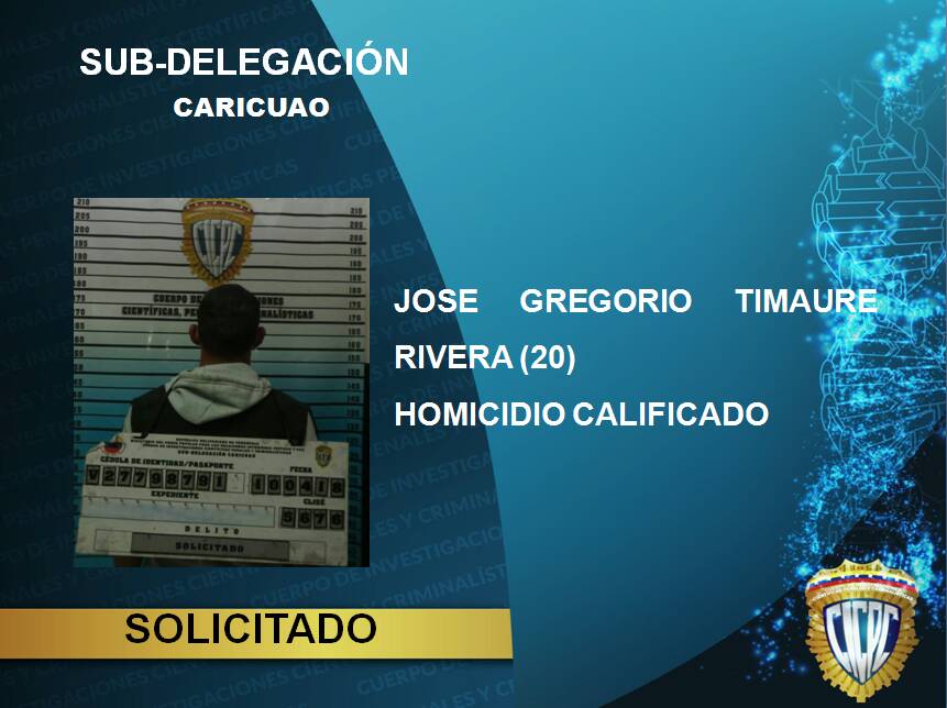 Detectives CICPC CARICUAO aprehenden en dispositivo georeferenciado de seguridad a jose gregorio TIMAURE RIVERA (20), quien se encuentra SOLICITADO por HOMICIDIO CALIFICADO. <a href="/PresidencialVen/">Prensa Presidencial</a>