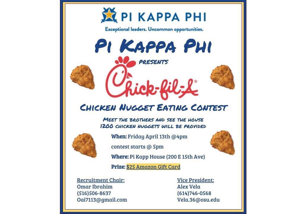 Rush Pi Kappa Phi! Contact our recruitment chair for more info