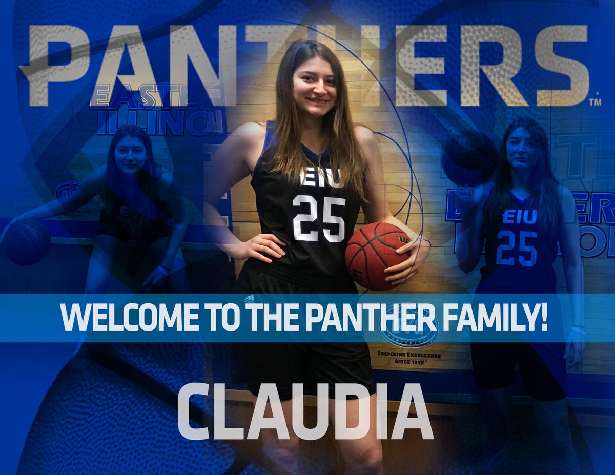 EIUWBB's tweet photo. Excited to introduce you all to Claudia Stan. 6’5 Center from Romania. Welcome to the EIU family Claudia you are going to accomplish great things! #finallyapanther #EIUWBB https://t.co/G7Qb8YBbdF