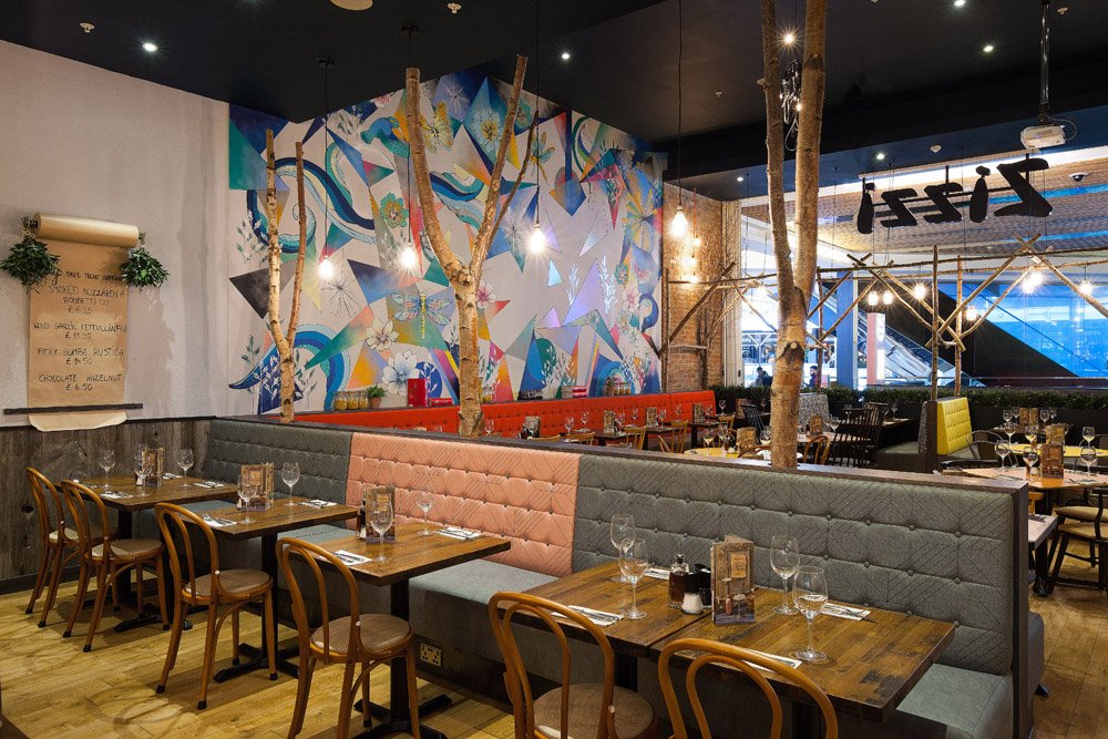 PanazFabrics's tweet photo. So exciting to see our @Davidfoxdesign GRIDZ fabrics in the new @WeAreZizzi 🇮🇹 restaurant at @westfieldstrat! Love how this looks, glad we could help this project. Might need to check in for a cheeky slice or two! 🍕 https://t.co/sEEdAnscAs