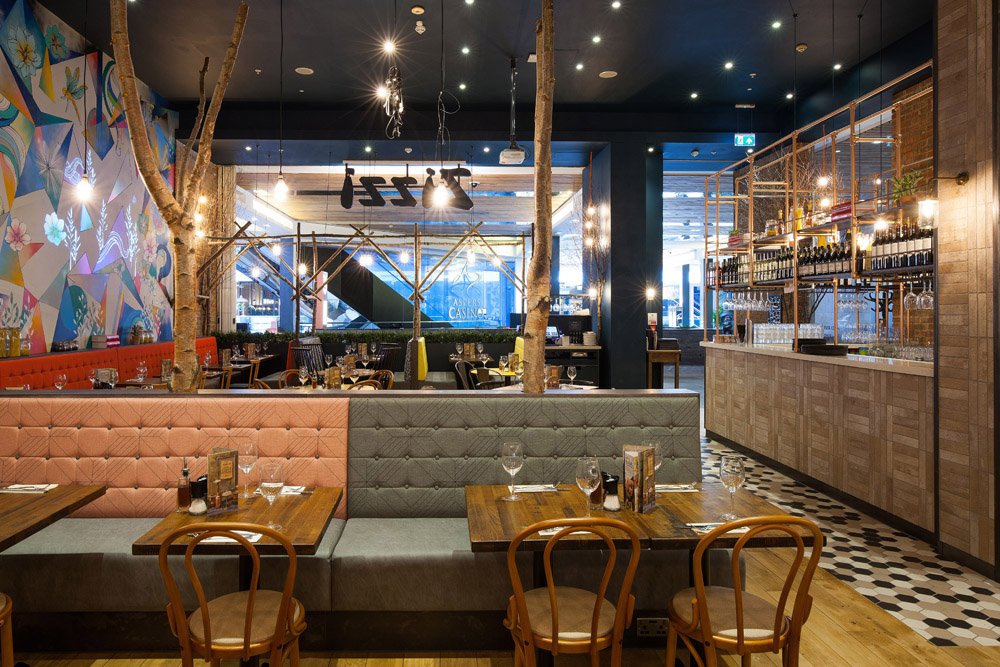 PanazFabrics's tweet photo. So exciting to see our @Davidfoxdesign GRIDZ fabrics in the new @WeAreZizzi 🇮🇹 restaurant at @westfieldstrat! Love how this looks, glad we could help this project. Might need to check in for a cheeky slice or two! 🍕 https://t.co/sEEdAnscAs