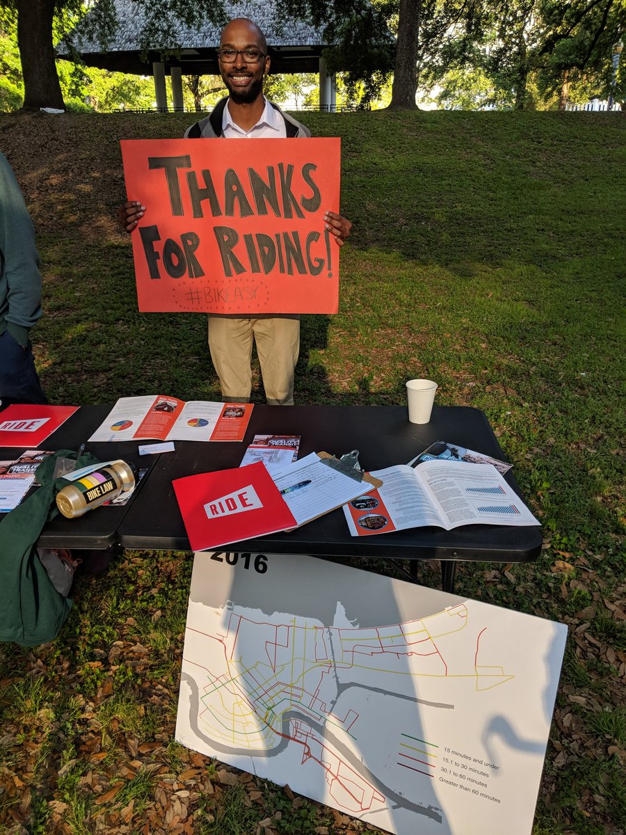 TulanePRC's tweet photo. Good morning! It was so great to see so many community partners of @TulanePRC this morning at #GNOBiketoWorkDay #biketowork @lafittegreenway @RideNewOrleans @HeartNOLA Thanks @BikeEasy! https://t.co/ci08BezPLx