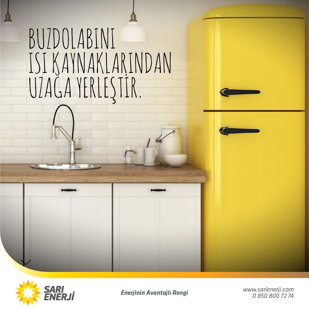 SariEnerji's tweet photo. Buzdolabın ocak, fırın gibi ısı üreten elektrikli ev aletlerine yakın ise ısı dengesizliği oluşur ve daha fazla enerji tüketirsin. Buzdolabını doğru konumlandırarak enerji tasarrufu sağlayabilirsin! 📌  #sarıenerji #sarı #buzdolabı #evaletleri #enerji https://t.co/ZBGWyJYGGZ