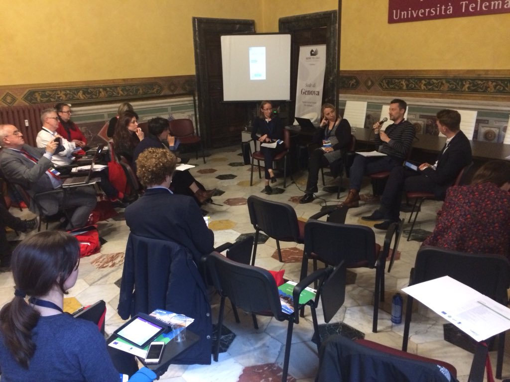 InteractiveCit's tweet photo. Second roundtable: @CoStoParis @ghentinternatio @debrecen and a participated use of #socialmedia to improve business promotion #interactivegenoa @URBACT @Urbact_IT @GenovaEventi @interactive_ge https://t.co/6zW7EunE03