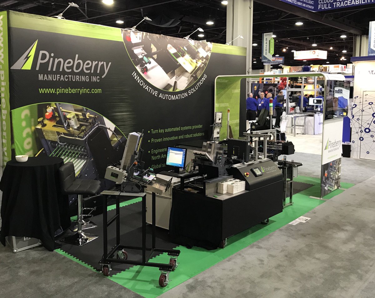 PineberryInc's tweet photo. It’s day 3 of @poweredbymhi #MODEXShow! Visit us in Booth 4420 to check out our #innovationautomation solutions for the #supplychain #eCommerce #orderfulfillment #distributioncenter. We have our InstaPrint Packing Slip Inserter and Friction Feeders, all #awardwinning solutions! https://t.co/UxTQ0IvIY6