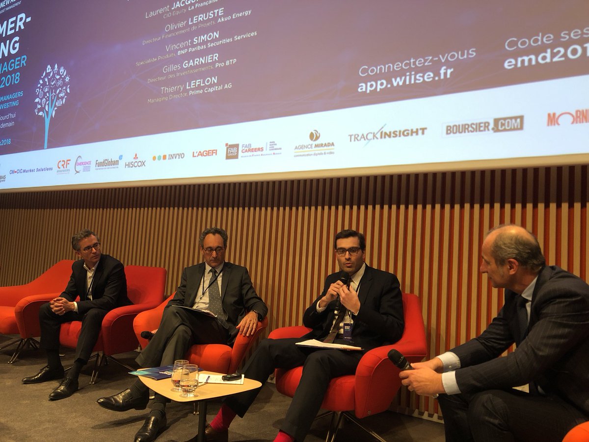 #EMDParis2018 traite maintenant des formes innovantes d’investissement dans les énergies renouvelables. Merci à AkuoEnergy, Prime Capital et BNP Paribas Securities de nous ‘éclairer’ (😉)