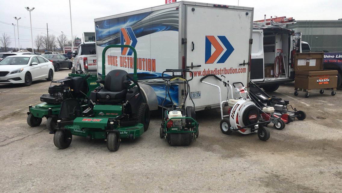 We have Bob-Cat, Little Wonder, Ryan and Y-Bravo on site today at Hitch City in Barrie! All you lawn maintenance needs in one place!