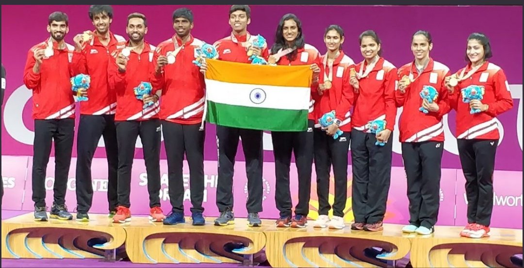 Deeksha09301260's tweet photo. It's a proud moment for all of us.... History is created in Commonwealth games... 🇮🇳🇮🇳🇮🇳
Congratulations to our Badminton and Table Tennis team... #CG2018 #Commonwealth2018 #Ind https://t.co/P0ZOeuQfyr