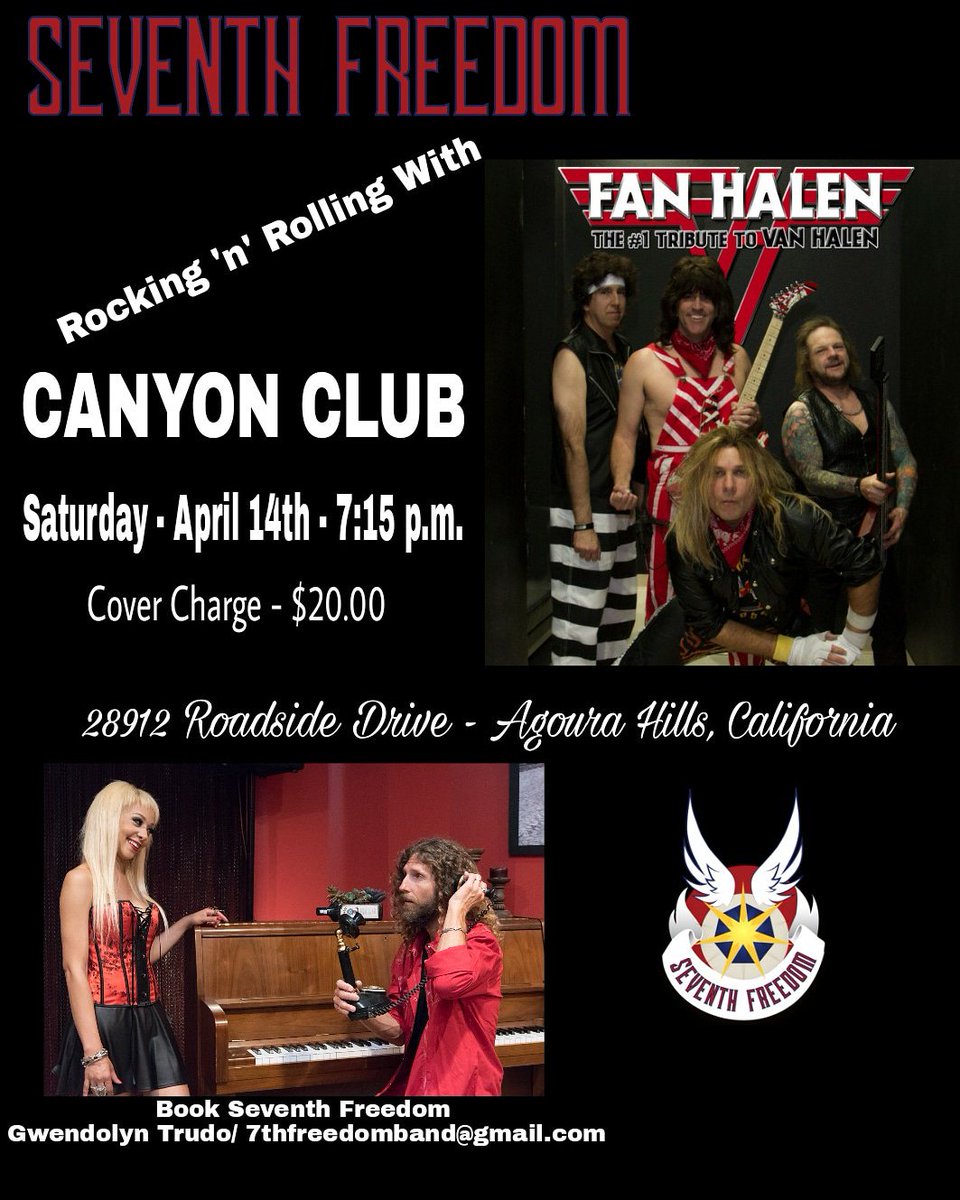 seventh_freedom's tweet photo. Rocking with Fan Halen at The Canyon Club Agoura Hills #seventhfreedom #canyonclub #fanhalen #rockbands #rocknroll  #kimberlyandscottnaslund https://t.co/k8JNHu4jjk