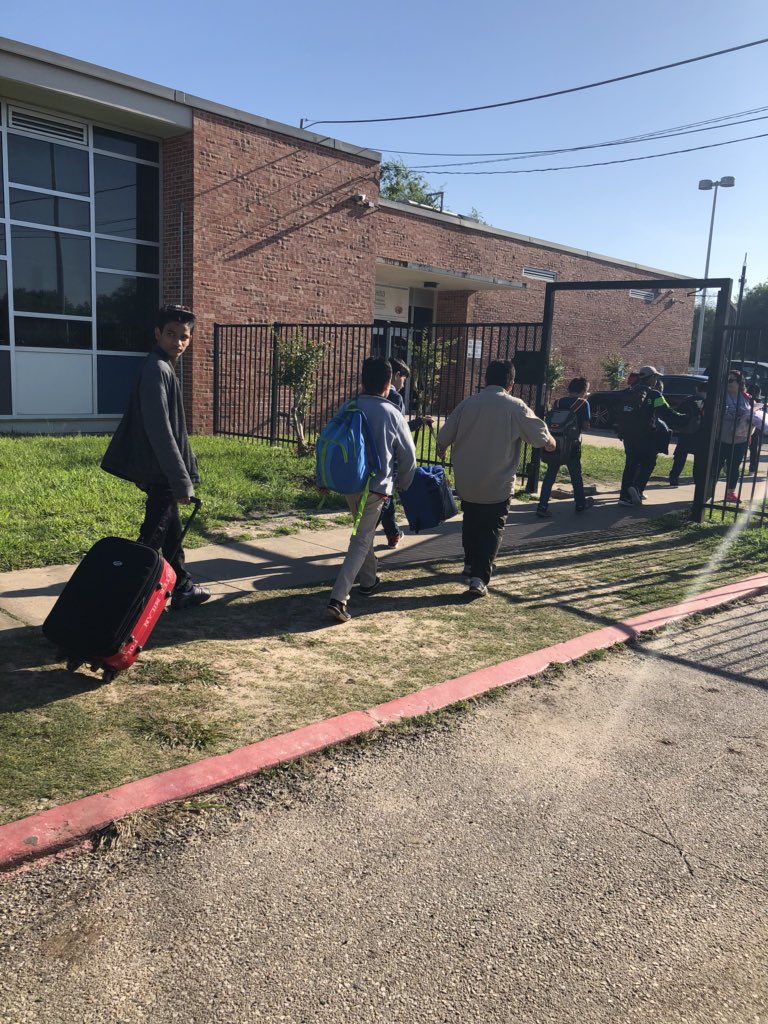DrMarieMoreno's tweet photo. Super excited to see our 6th & 7th graders headed to #CampOlympia for 3 days. #FirstTimeCampers #newcomer https://t.co/wsi0C5G4kl