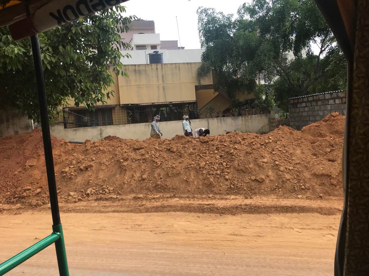 someaire's tweet image. Construction debris in a busy road. Which is very narrow. On a blind turning.
Disaster waiting to happen near Gear School Road, Doddakannelli. @blrcitytraffic @btppubliceye