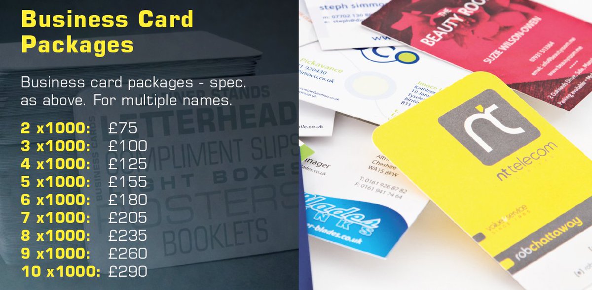 whitecube100's tweet photo. Need business cards for more than one person? Our multi card package is great value!! #BusinessCards #print #printer #stationery #design #brandidentity https://t.co/D6aUbbKVIK