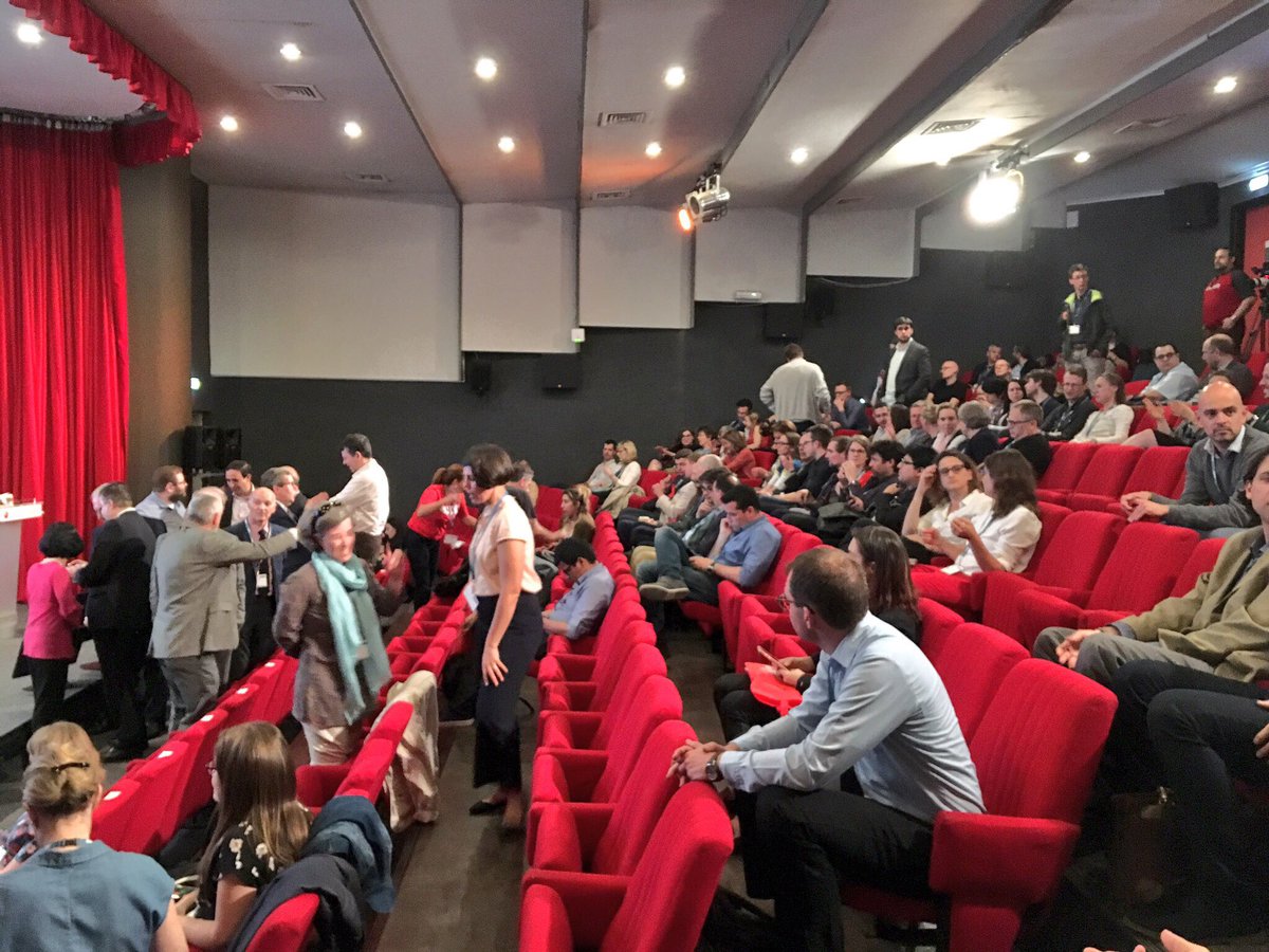 An enthusiastic crowd at the official opening of #ecprjs18 <a href="/Uni_of_Nicosia/">University Nicosia</a> in anticipation of the 2018 Stein Rokkan Lecture after a busy day of workshops.