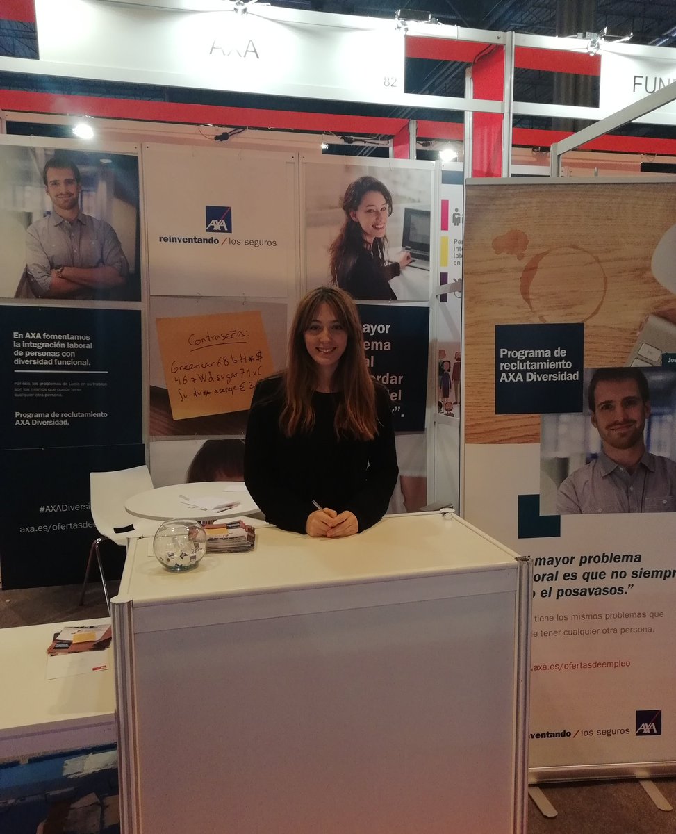 isabelgrguez3's tweet photo. #AXA en la XI Feria de empleo para personas con discapacidad en #IFEMA ¡Acércate a conocer nuestro stand! #AXADiversidad https://t.co/0gZXz70Y2w