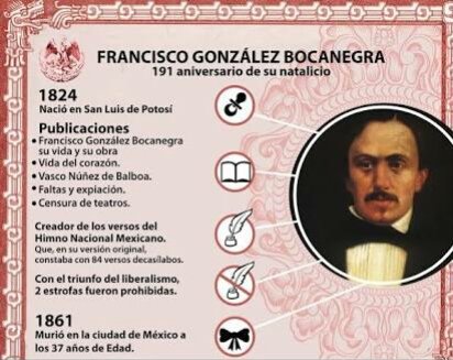 En1861 muere un #11Abr uno de los autores de nuestro Himno Nacional Mexicano, Francisco González Bocanegra a la edad de 37 años. Sin duda deja un gran legado a todo aquel que ame a México,  #ElPaisDeLosJovenes <a href="/adn_nacional/">ADN NACIONAL</a> <a href="/ADN_CDMX/">México</a> <a href="/PRDMexico/">PRD</a> <a href="/JuanZepeda_/">Juan Zepeda</a> <a href="/ManuelGranados_/">Manuel Granados Covarrubias</a>