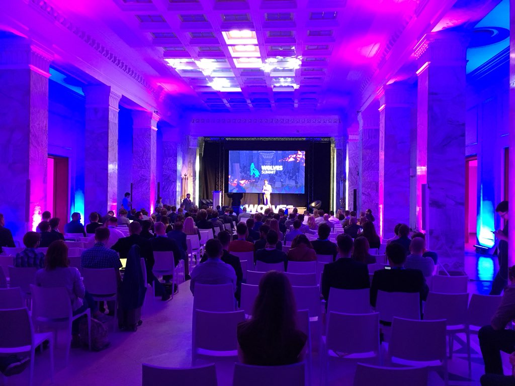 Startup_Confs's tweet photo. Pitch finals now at main stage of #wolvessummit2018 . It has been a blast for 2 days here at @WolvesSummit https://t.co/O4sp2ON9f7