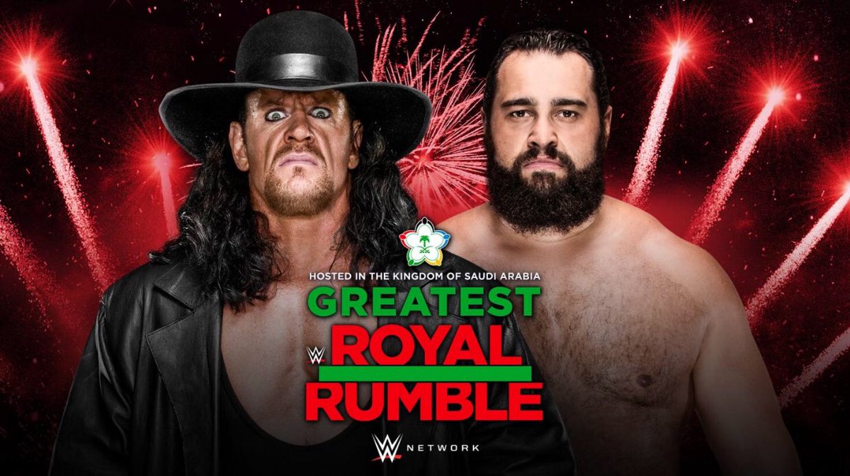 WrestleTalkCast's tweet photo. Breaking news via @WWE: @RusevBUL vs #TheUndertaker at #GreatestRoyalRumble in #SaudiArabia! #WTP https://t.co/A76CzJFAsZ