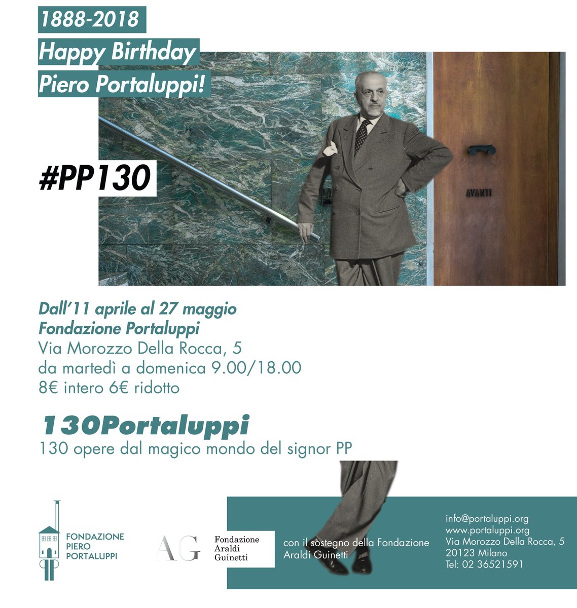 Aperta oggi fino al 27 maggio la #mostra 130 Portaluppi - #PP130 presso la <a href="/FondazionePP/">FondazionePortaluppi</a>! Un viaggio alla scoperta del grande #architetto milanese, nella cornice suggestiva dello #Studio in cui egli stesso ha operato. I biglietti son in vendita anche presso la <a href="/vignadileonardo/">vignadileonardo</a>!