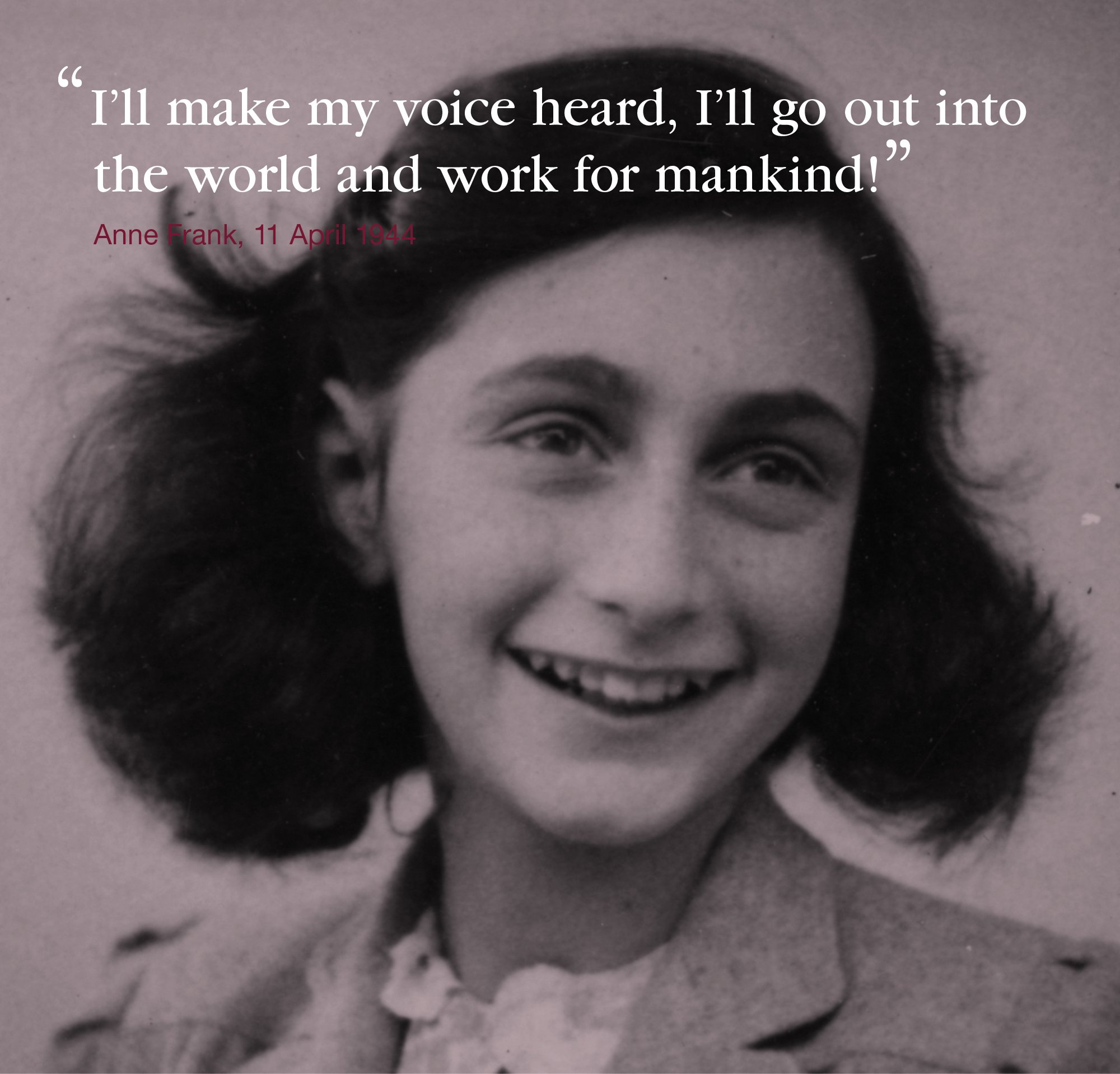 Anne Frank House on Twitter ""I�ll make my voice heard, I