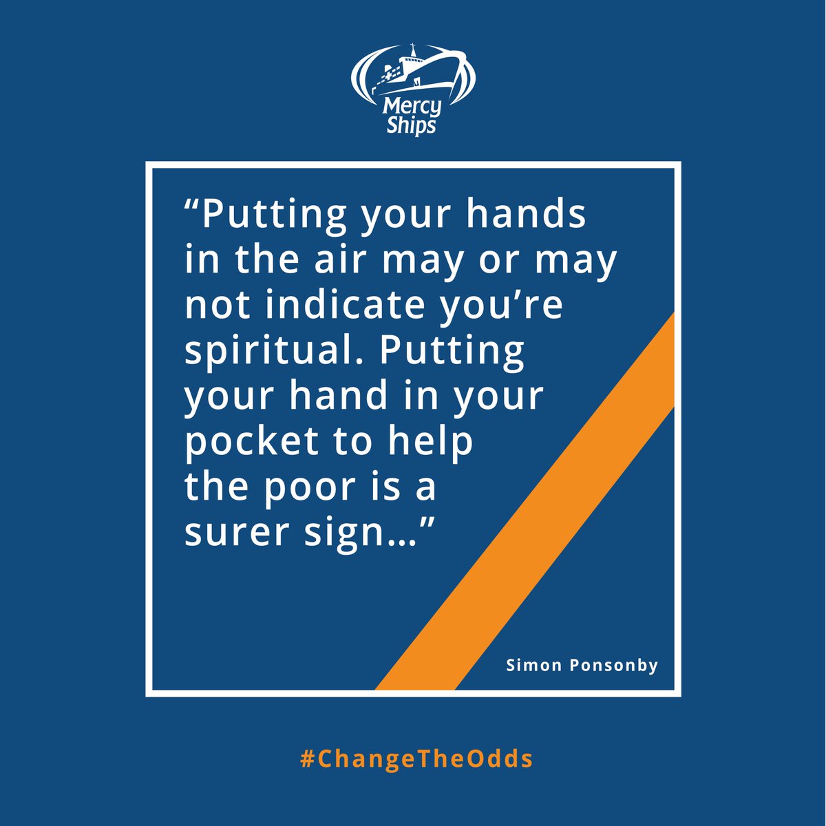 Whether it be by praying or donating, take action today to #ChangeTheOdds. Help make a miracle happen: mercyships.org.uk/donate/