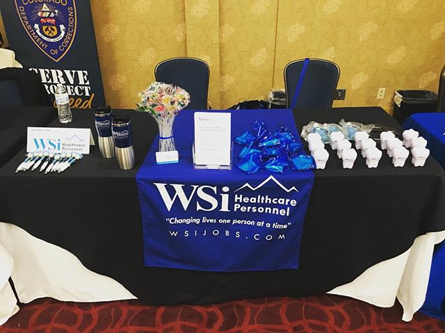 WSiHealthcare's tweet photo. We’re back! Come visit us today at Hotel Elegante in Colorado Springs for the #springjobfair
.
.
.
.
https://t.co/ZT4Q8dOiQ0
#jobfair #careerfair #coloradosprings #healthcare #jobs #staffing #nurse #cna #pharmacist #np #medicalassistant #medadmin #physicaltherapy #radiology #ment https://t.co/AcgiH7IXp4