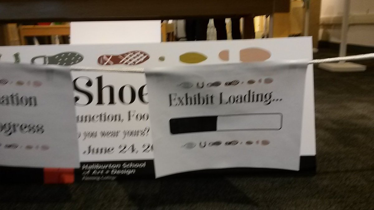 MMC_Students's tweet image. Day 3 of #InstallWeek!
#MMCFleming #behindthescenes #iftheshoefitsptbo #ptbocanada @PtboMuseum @FlemingCollege