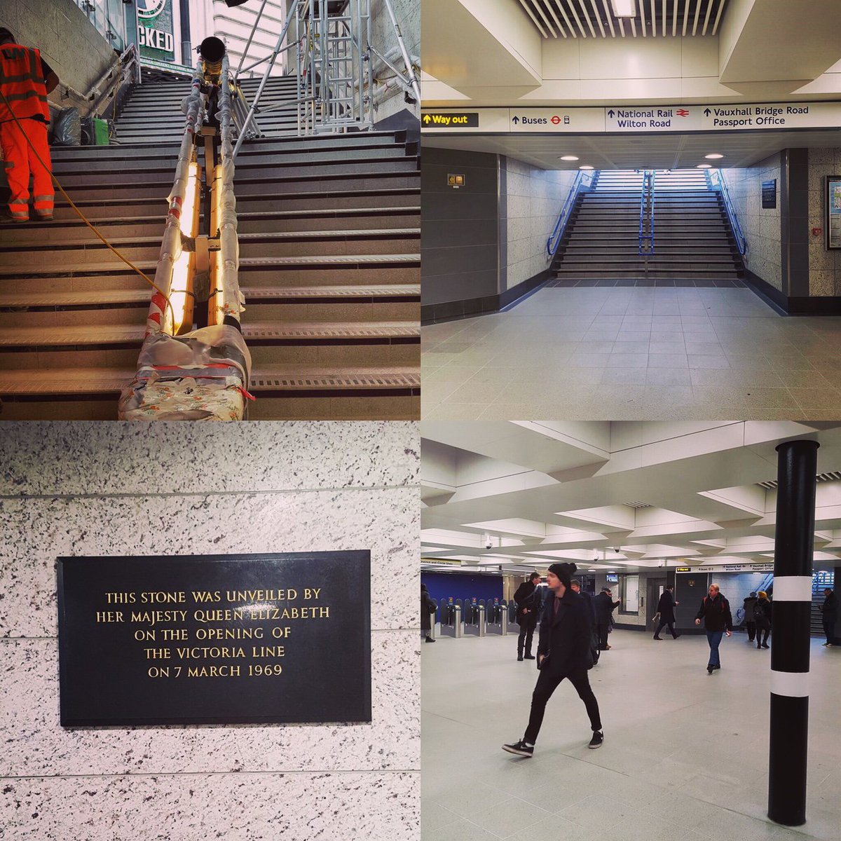 DMCContractsLtd's tweet photo. Completed Wilton Road stairs at Victoria Station working alongside our suppliers @aatiuk nearly 50 years after the Queen revealed the first stone installed there.
.
.
.
.
.
#stairs #london #tube #tiles #queen #royals #mindthegap #construction #history #culture https://t.co/3YXZ6Yo1YO