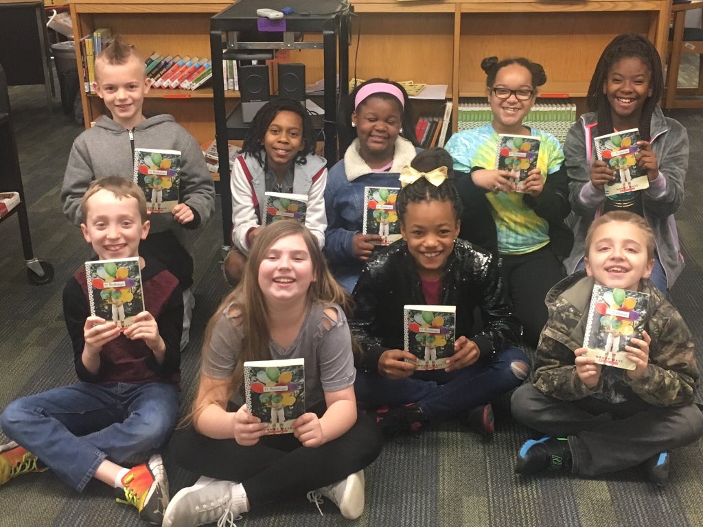 ettricklibrary's tweet photo. Our Book and Breakfast group!  We enjoyed muffins, juice, and a good discussion of 11 Birthdays. Next month, we are tackling a historical fiction selection. The title will be announced as soon as Mrs. Kyser gets a price. @wenmass @EPICatEttrickES #oneccps #ccpslibraries https://t.co/IyYr4NQ5kE